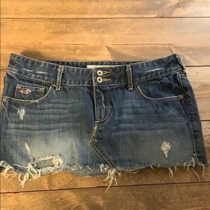 Hollister jean skirt